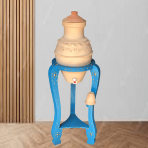 طقم زير المدينة منقوش سماوي 18 لتر