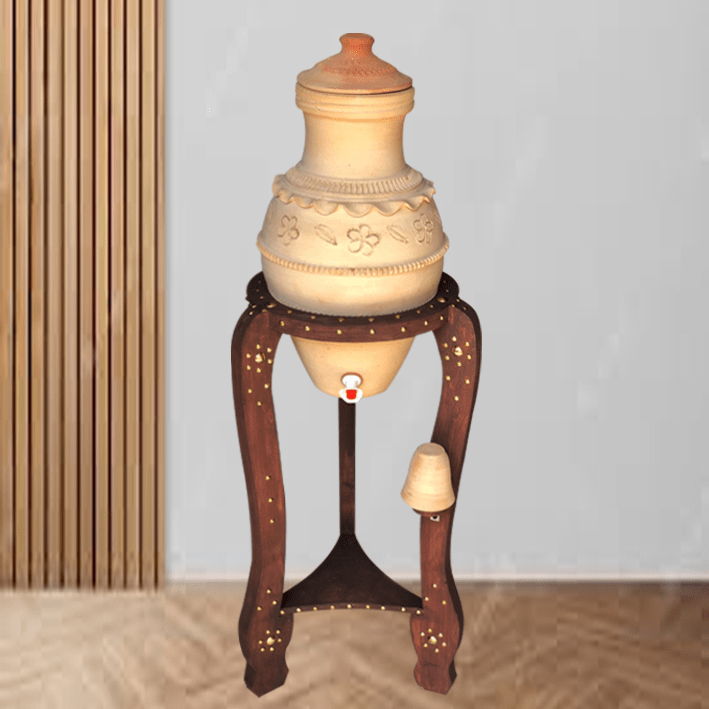 طقم زير المدينة منقوش بني غامق 18 لتر