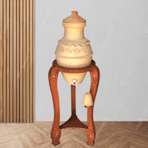 طقم زير المدينة منقوش بني فاتح 18 لتر