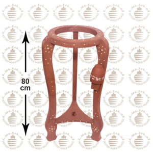 قاعدة زير خشب ديكور بني فاتح