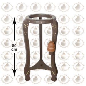 قاعدة زير خشب ديكور بني غامق