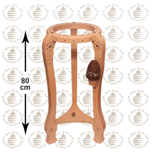 قاعدة زير خشب ديكور برتقالي