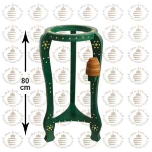 قاعدة زير خشب ديكور اخضر غامق