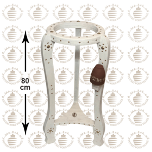 قاعدة زير خشب ديكور ابيض