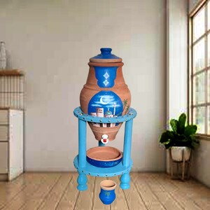 طقم زير المدينة منقوش ازرق فاتح 10 لتر